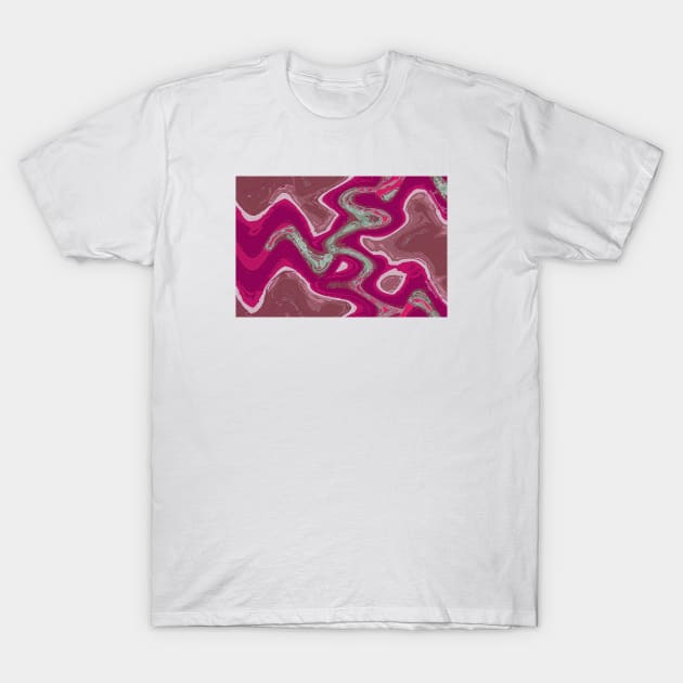 Abstract Red Waves T-Shirt by JoeStylistics